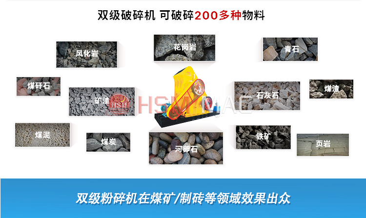 破碎滑石用華盛銘1412型雙級破碎機出料均勻，多少錢